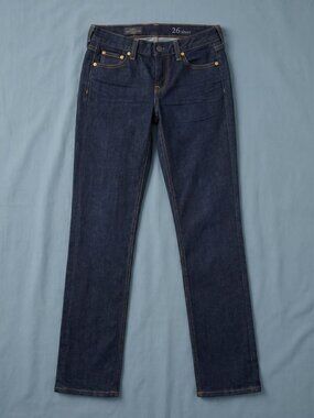 J.Crew Matchstick Dark Indigo Straight Leg Jeans Size 26 Short